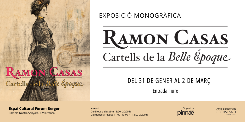 La Fundació Pinnae exposa “Ramon Casas. Cartells de la Belle Époque” del 31 de gener fins al 2 de març de 2025