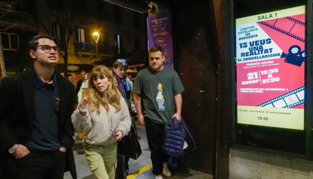 Càritas Diocesana de Sant Feliu de Llobregat presenta el documental “13 veus. Una realitat: el sensellarisme” a Vilafranca del Penedès